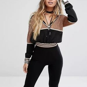 Free People Gold Dust Pullover Sweater